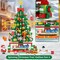 Rotating Christmas Tree Mini Building Set with LED Light - 1145PCS Christmas Building Blocks with Santa Snowman Rotatable Train Xmas Tree Home Decor 2024 for Adults Kids 10+